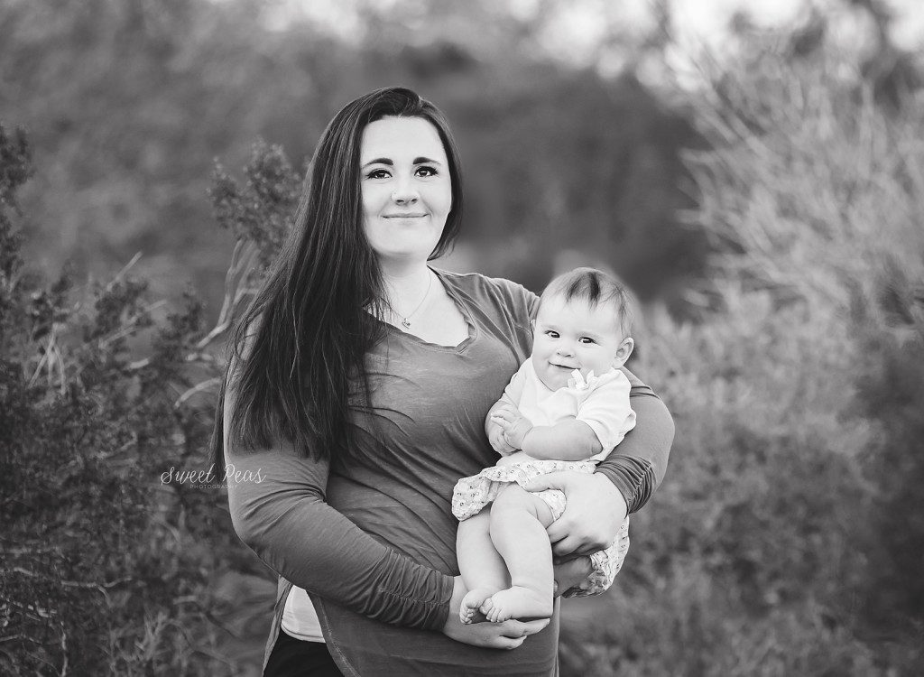 mom and baby shot