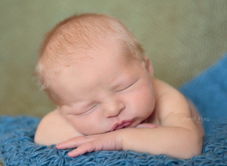 Close up of newborn baby boy