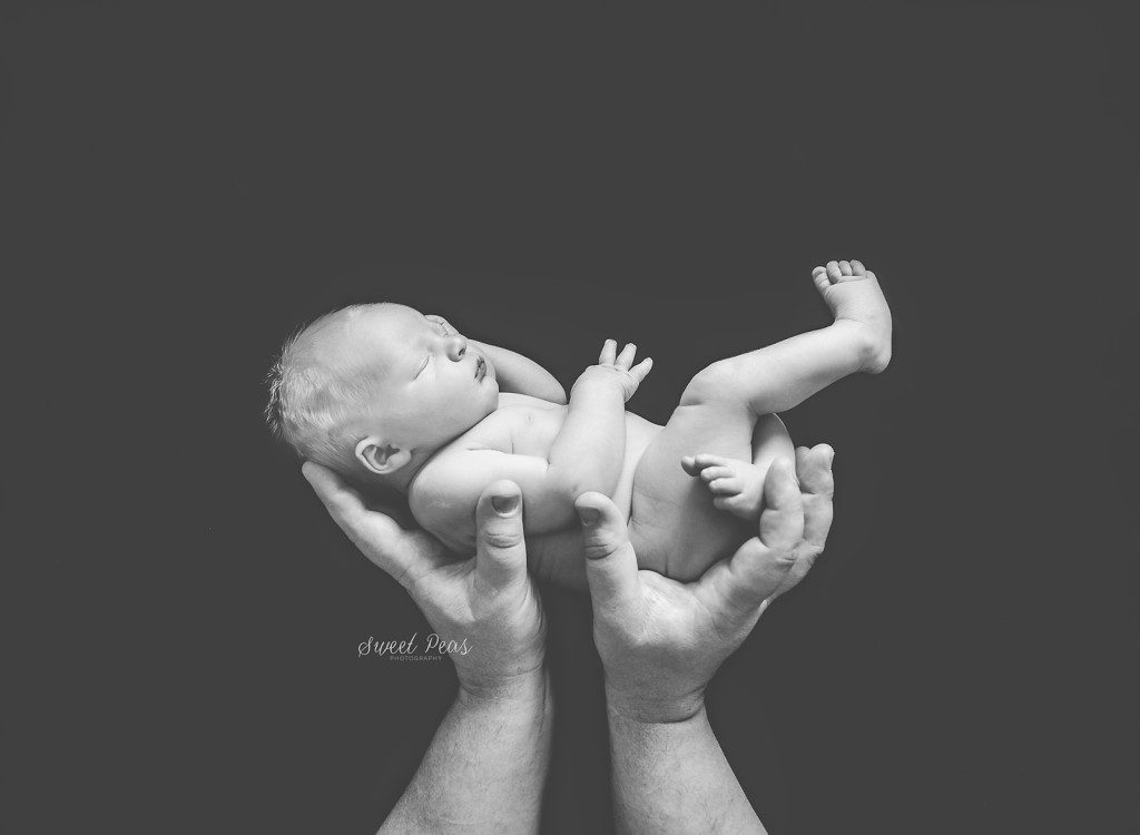 In daddy's hands