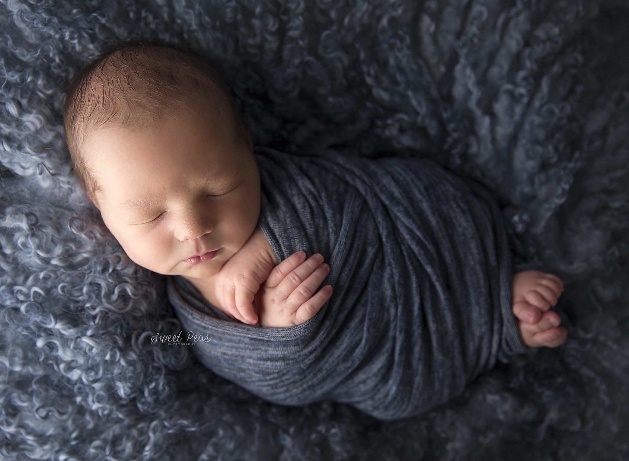 Kingman Newborn Photographer baby boy in blue