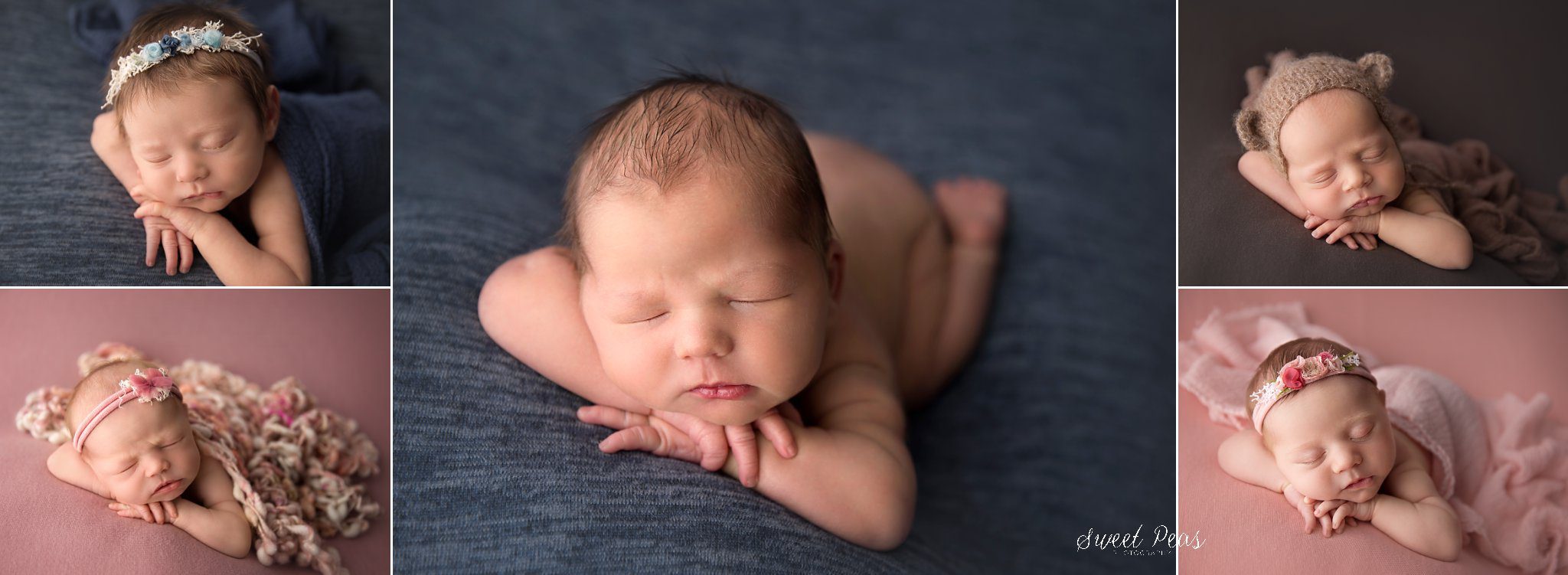 newborn pose head on hands