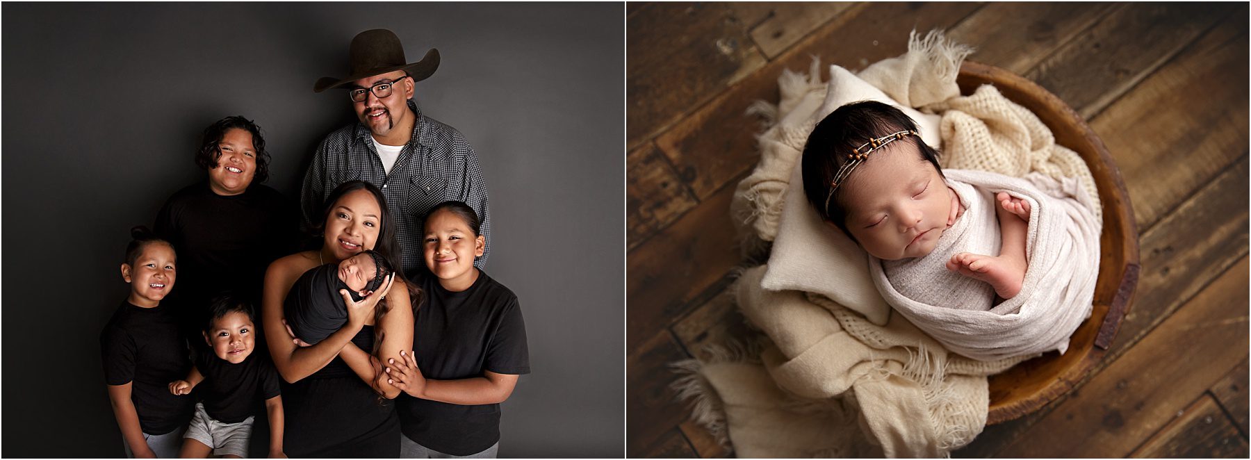 family photos newborn session